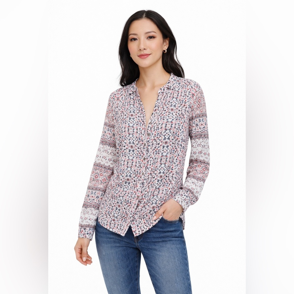 LOFT Multicolor Patterned Blouse - Picture 2 of 7